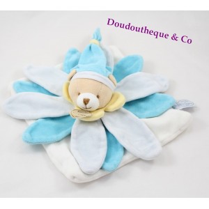 Bear piatto Doudou DOUDOU e collettore di azienda petalo fiore blu