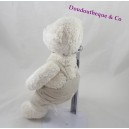 Teddy Bear J-LINE weiß 28 cm Beige Leinen Overall