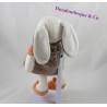 Conejo de peluche beige de osos tres LINVOSGES vestido naranja 28 cm