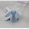 Doudou Kaninchen 12 cm blau weißes JACADI Taschentuch