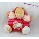 Doudou rabbit KALOO Bliss budderball pink red floral elephant Bell 30 cm