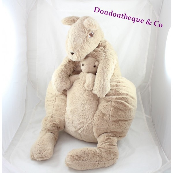 Madre di grande peluche IKEA Canguro Kangaroo ed il suo bambino 60 cm S