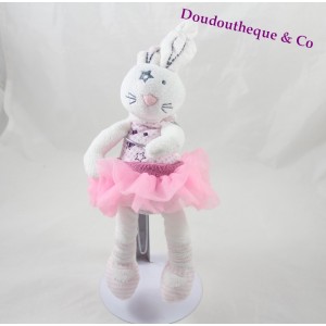 Doudou rabbit TAPE A L'OEIL TAO tutu pink star peas 32 cm