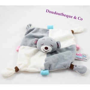 Tragen Sie flache Doudou DODO Liebe MGM grau weiße Dodonours 4 Knoten 20 cm