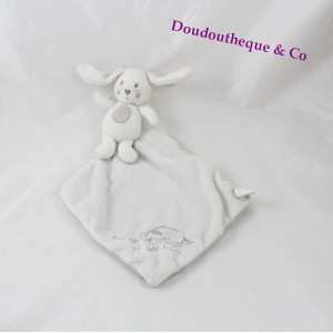 Doudou rabbit NICOTOY handkerchief fact sleep my little gray-White Rabbit