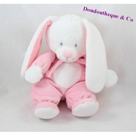 Plush rabbit TEX BABY pink white pea scarf crossroads 26 cm