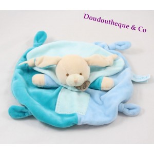 Doudou Kaninchen flach BABY NAT' blau Pacap BN731 Mem