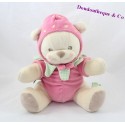 Peluche ours NATURE BEARRIES Fisher Price fraise rose vert 26 cm