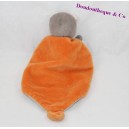 Doudou ours NICOTOY cape orange gris 25 cm