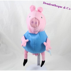 Peluche Peppa Pig PMS cochon Georges habit bleu 25 cm