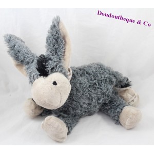 Plush donkey LOUISE gray hairs MANSEN 23 cm long