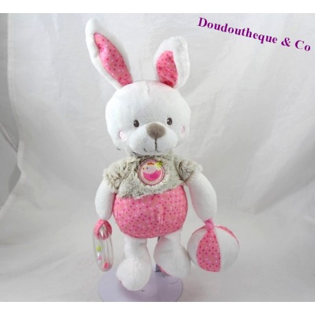 Plüschhase Worte von Kindern grau rosa 24 cm Kugel Geschäft Plüschhase Worte von Kindern grau rosa 24 cm Kugel Geschäft