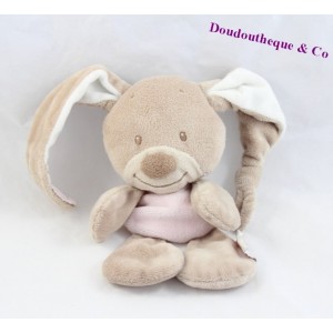 Don halb flach Beige NATTOU Sammlung lustige Hase Rosa und weiß 22 cm