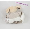 BLANKY Hund Taschentuch Absatz Doudou und Beige weiß Firma 18 cm