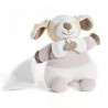 Blanky dog handkerchief paragraph Doudou and beige white company 18 cm