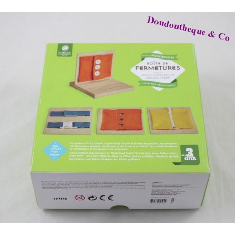 Box closures MONTESSORI by Nature & discoveries wood and fabrics