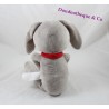 Plush Bunny sleeper OBAÏBI gray scarf red 38 cm