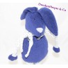Final de Doudou conejo ' paño azul oscuro col estrella Monoprix 30 cm