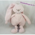 Rabbit semi-flat cuddly toy NATTOU light pink lapidou knots 30 cm