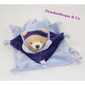 Tragen Sie flache Doudou DOUDOU und Unternehmen blaue Quadrat Knoten Harlekin 16 cm