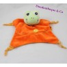 Doudou marionnette grenouille LAPTITEGRENOUILLE.COM orange