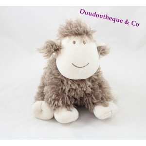 Plush Frisian the sheep Nature and Discoveries curly white brown sitting