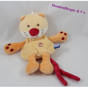 Doudou Katze Candy CANE befestigt Nippel orange 20 cm