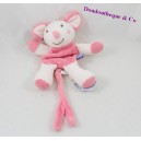 Doudou mouse candy CANE attached pacifier pink 18 cm