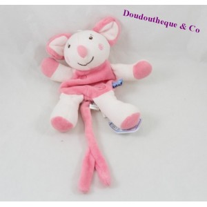 Caramelo de ratón Doudou chupete atado de caña rosa 18 cm
