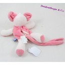 Doudou mouse candy CANE attached pacifier pink 18 cm