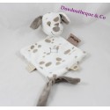 Doudou flachen Hund Max NATTOU Max, Noa & Tom Beige weiße Krone 25 cm