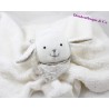 Doudou couverture mouton MAISONS DU MONDE plaid blanc gris 67 cm