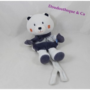 Teddybär candy CANE Schal Blaue Schneeflocke Krawatte Schnuller 19 cm