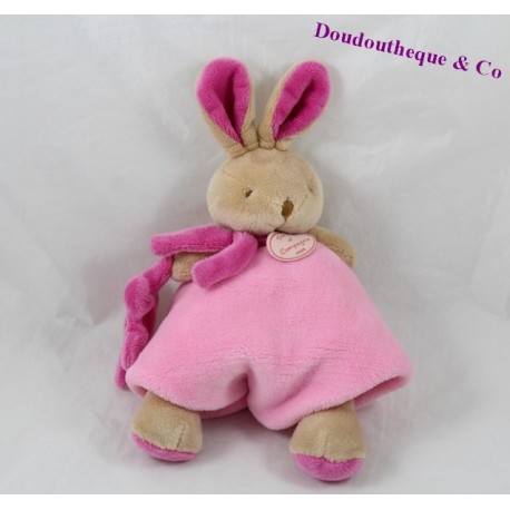 Doudou lapin DOUDOU ET COMPAGNIE Graffitis rose ours DC2558