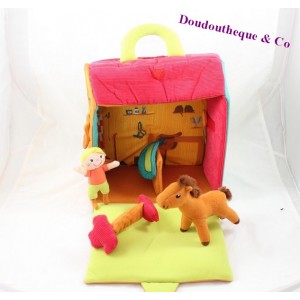 Cavallo del giocattolo risveglio & giochi scatola peluche di risigillabile carattere casella