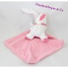 Doudou rabbit BABY NAT' stars pink handkerchief luminescent glow in the dark 30 cm