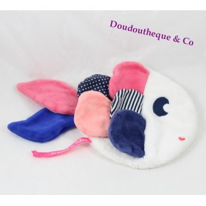 Doudou flat fish of the same to the same 24 cm pink white blue DPAM