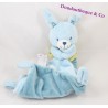 Doudou Kaninchen WANGENKNOCHEN blaues Taschentuch Bär Flugzeuge orange 36 cm