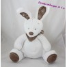 Bandana bianco peluche coniglio SIMBA TOYS BENELUX Brown seduta 30 cm