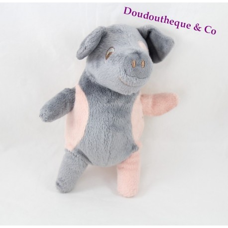 Pig plush IKEA Kelgris pink and grey 18 cm