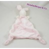 Doudou flat rabbit THE LITTLE pink triangle COMPANY 40 cm WHITE