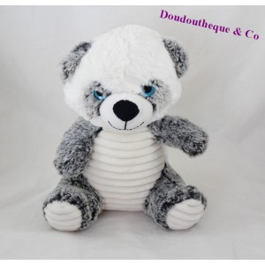 Blanco gris MAX & saxo oso panda de peluche ojos de 25 cm