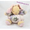 Doudou Kaninchen KALOO Rosa Khaki böhmischen Gründen blumige 25 cm