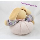 Doudou Kaninchen KALOO Rosa Khaki böhmischen Gründen blumige 25 cm