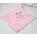 Doudou rabbit flat PRIMARK pink embroidered flower Baby Comforter