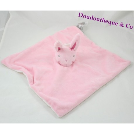 Doudou conejo planas PRIMARK rosa bordado flor edredón bebé