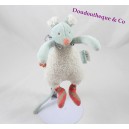 Doudou mouse MOULIN ROTY Rusk and Pompom rattle Bell 20 cm
