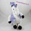 Plush white horse IKEA Klappar Circus purple flower and blouse