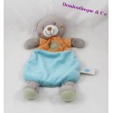 Doudou plat chat TEX jaune 26x21cm