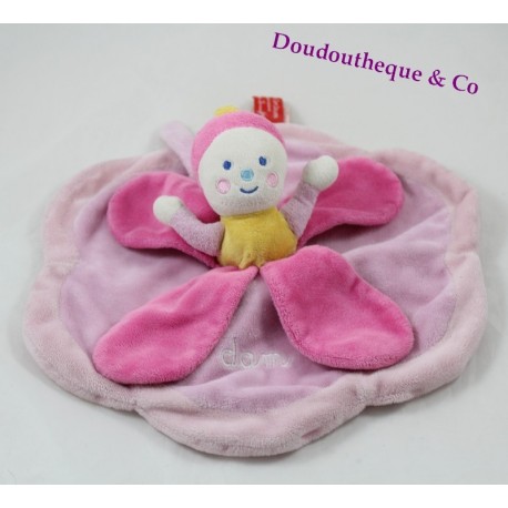Doudou plat Dam poupée KATHERINE ROUMANOFF rose Dim Dam Doum pétales Doudou plat Dam poupée KATHERINE ROUMANOFF rose Dim Dam Doum pétales